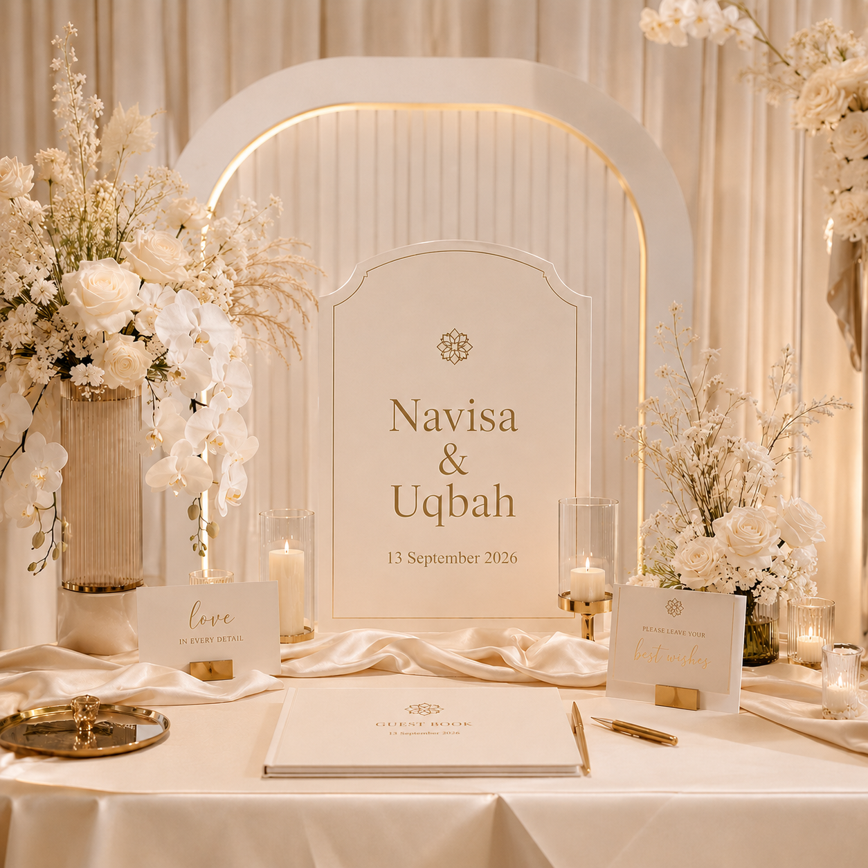 Guest book table